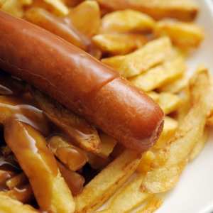 Jumbo Sausage with Chips