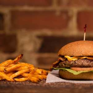 Bacon Burger With Fries