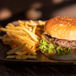 Mexican Burger With Fries